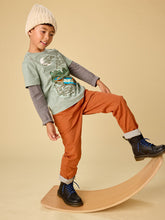 Load image into Gallery viewer, Korean Train Layered Tee in Sea Green
