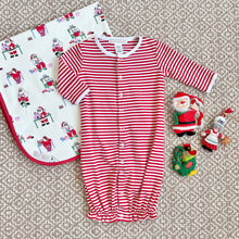 Load image into Gallery viewer, Twinkle Twinkle 2 in 1 Gown Richmond Red Stripe with Worth Avenue White