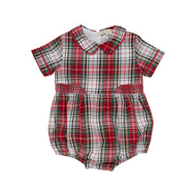 Load image into Gallery viewer, Brently Bubble Broadcloth Keene Place Plaid/Richmond Red