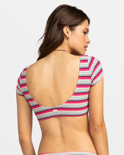 Load image into Gallery viewer, Paraiso Stripe Cropped Bikini Top