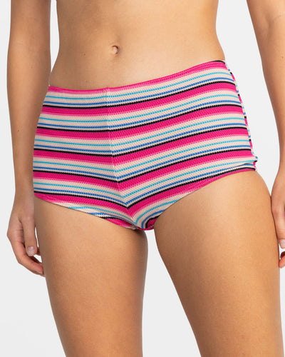 Paraiso Stripe Shorty Bikini Bottoms