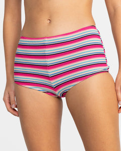Paraiso Stripe Shorty Bikini Bottoms