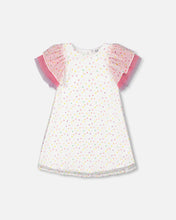 Load image into Gallery viewer, Polka Dot Dress With Mesh White Printed Party Dots