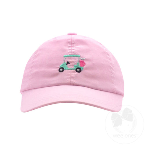 Girls Embroidered Golf Cart Chambray Ball Cap