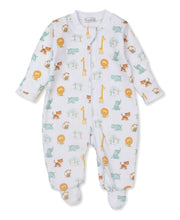 Load image into Gallery viewer, Safari Style Print Long Sleeve Footie with Zipper