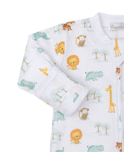 Load image into Gallery viewer, Safari Style Print Long Sleeve Footie with Zipper
