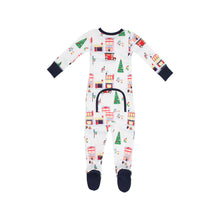 Load image into Gallery viewer, Knox's Night Night Footed Merry Little Main Street with Nantucket Navy