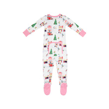 Load image into Gallery viewer, Noelles Night Night Footed Merry Little Main Street with Hamptons Hot Pink