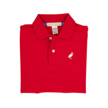 Load image into Gallery viewer, Prim & Proper Polo Short Sleeve Richmond Red & Worth Avenue White