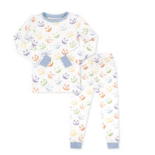 Load image into Gallery viewer, Peek-a-BOO & Park Blue Sweet Pea PJ Set