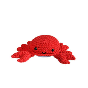 Crab Bamboo Crochet 4" Rattle