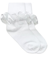 Load image into Gallery viewer, Jefferies Frilly Ruffle Lace Turn Cuff Socks