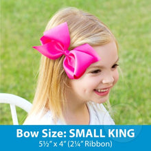 Load image into Gallery viewer, Small King Scalloped Edge Velvet Overlay Bow