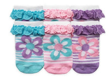 Load image into Gallery viewer, Socks Daisy Eyelet Lace Socks 3 Pair Pack