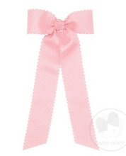 Load image into Gallery viewer, Medium Scalloped Edge Grosgrain Bow with Tails