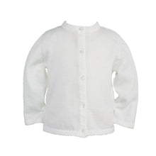 Load image into Gallery viewer, Girl's Scalloped Edge Cardigan Sweater