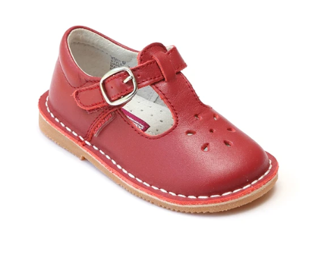L'Amour Joy Mary Jane T-Strap Red
