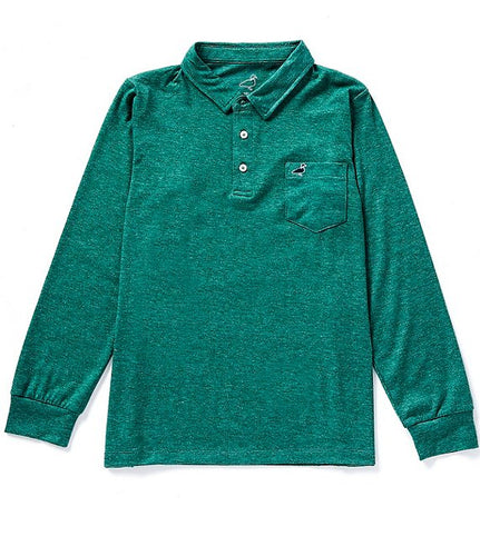 Harrison Pocket Polo Long Sleeve Hunter Green