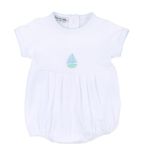 Sweet Sailing Embroidered Boy Bubble