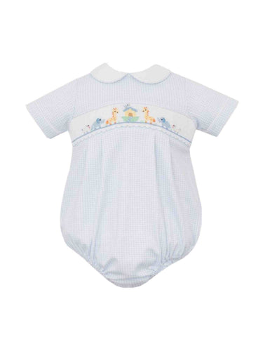 Light Blue Gingham Noah's Ark Bubble