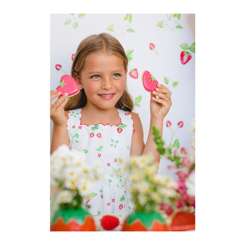 Daisies & Berries Scalloped Dress