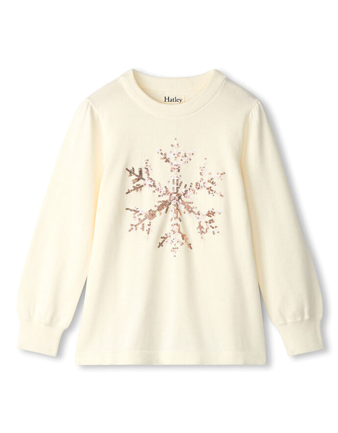 Ivory Snowflake Pull Over Sweater Tunic