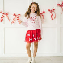 Load image into Gallery viewer, Candy Cane Coquette Sequin Christmas Tutu - Kids Clothing