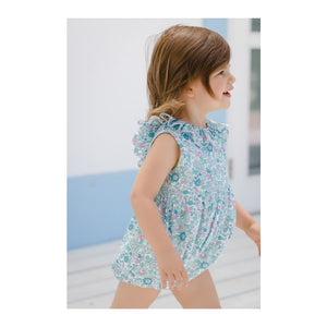 Aqua Betsy Romper