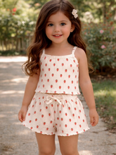 Load image into Gallery viewer, White Strawberry / Organic Pointelle Summer Set
