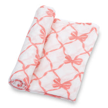 Load image into Gallery viewer, Beautiful Bows Baby Swaddle Blanket