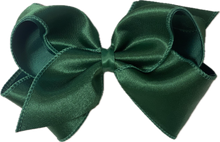 Load image into Gallery viewer, King Jewel Satin Grosgrain Overlay Girls Hair Bow