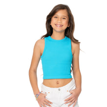 Load image into Gallery viewer, Girls Ribbed Crop Tank Top