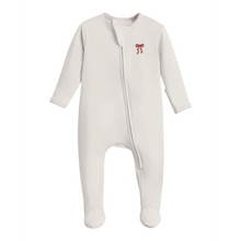 Load image into Gallery viewer, Bow - Pip Embroidered  Zip Romper
