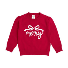 Load image into Gallery viewer, Merry Bow Christmas Sweater - Kids Clothing - Holiday