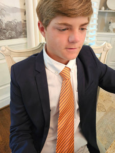 Sunset Stripe Orange and Purple Child Tween Adult Necktie