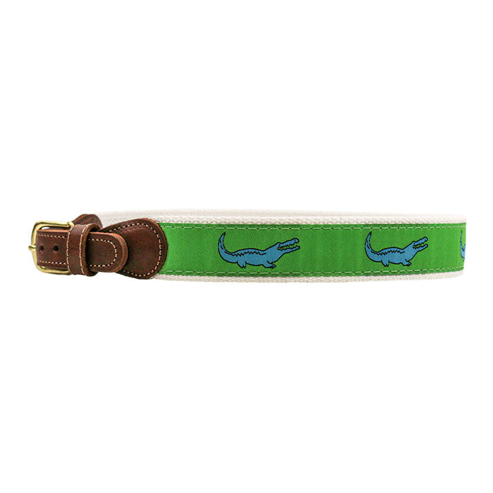 Crocodile on Green Buddy Belt