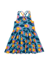 Load image into Gallery viewer, Passion Fruit Wax Print Strappy Back Skirted Dress