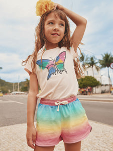 Creole Pink Graffiti Butterfly Graphic Tee