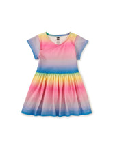 Load image into Gallery viewer, Rio de Janiero Rainbow Short Sleeve Wrap Neck Dress