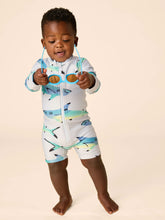 Load image into Gallery viewer, Painted Sharks Rash Guard Baby Swimsuit