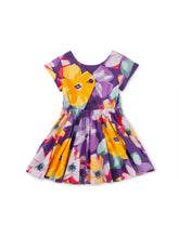 Load image into Gallery viewer, Large Tropical Floral Button Back Skirted Dress