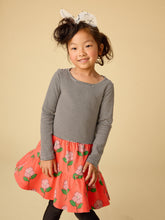 Load image into Gallery viewer, Winter Camellia Tiered Skirted Twirl Dress