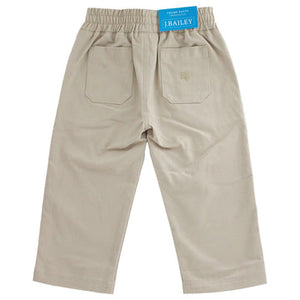 Charlie Pull On Khaki Twill Pants