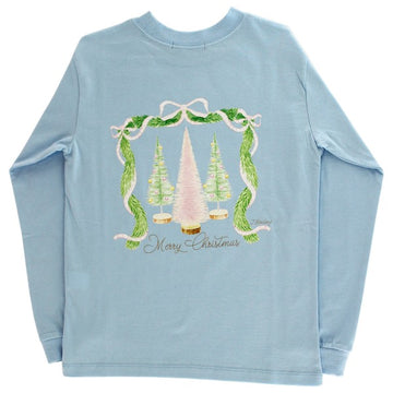 Girls Long Sleeve Logo Tee Bottle Brush on Bayberry