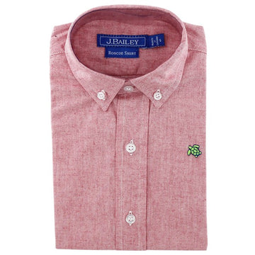 Red Chambrey Roscoe Button Down Shirt