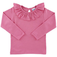 Load image into Gallery viewer, Medium Pink Long Sleeve Ruffled Tee