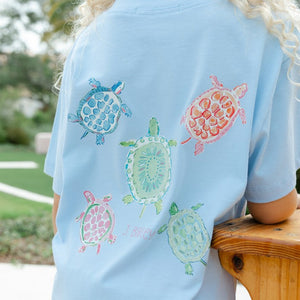 Turtles on Bayberry Girls Logo Tee