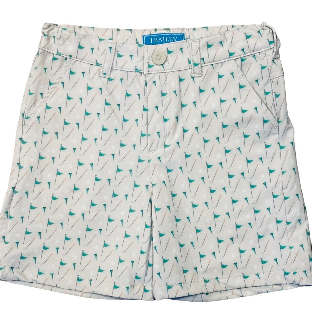 Golf Printed Performance Club Shorts