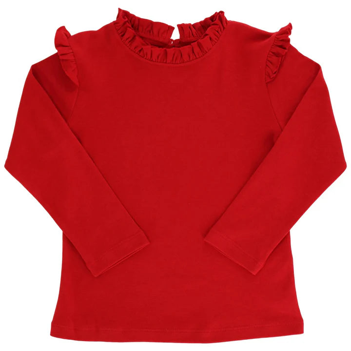 Girls Long Sleeve Tee- Red