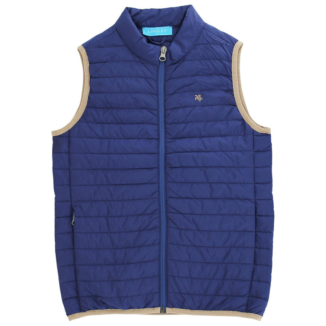 Navy Quilted Vest